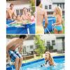 Metal Frame Rectangular Swimming Pool Portable Above Ground Easy Set Pool Family