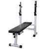 Workout Bench with Weight Rack; Barbell and Dumbbell Set 264.6 lb