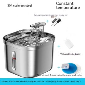 Stainless Steel Automatic Water Feeder (Option: Constant Temperature-American Standard Adapter)