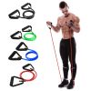 1pc 5 Levels Resistance Bands (suitable Beginner) With Handles Yoga Pull Rope Elastic Fitness Exercise Tube Band For Home Workouts Strength Training