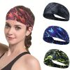 Camo Pattern Sports Stretchy Headbands; Knotted Sweat Absorption Fitness Running Yoga Headbands